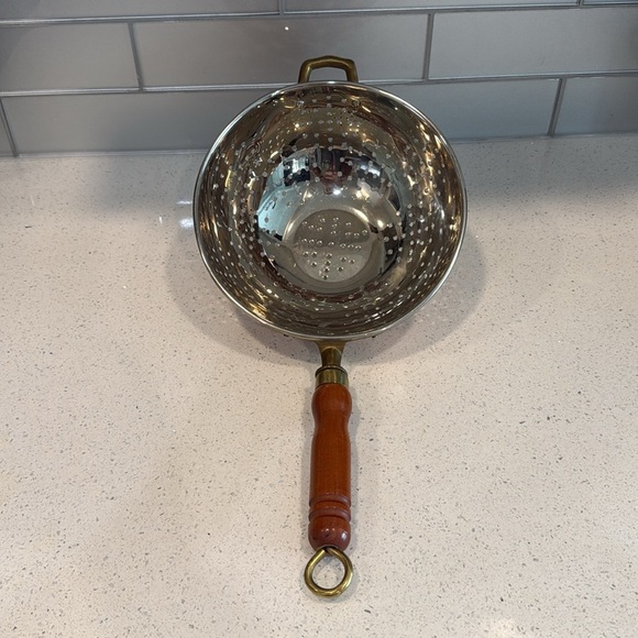 🏴 Copper vintage colander, Korean vintage copper - Picture 4 of 9